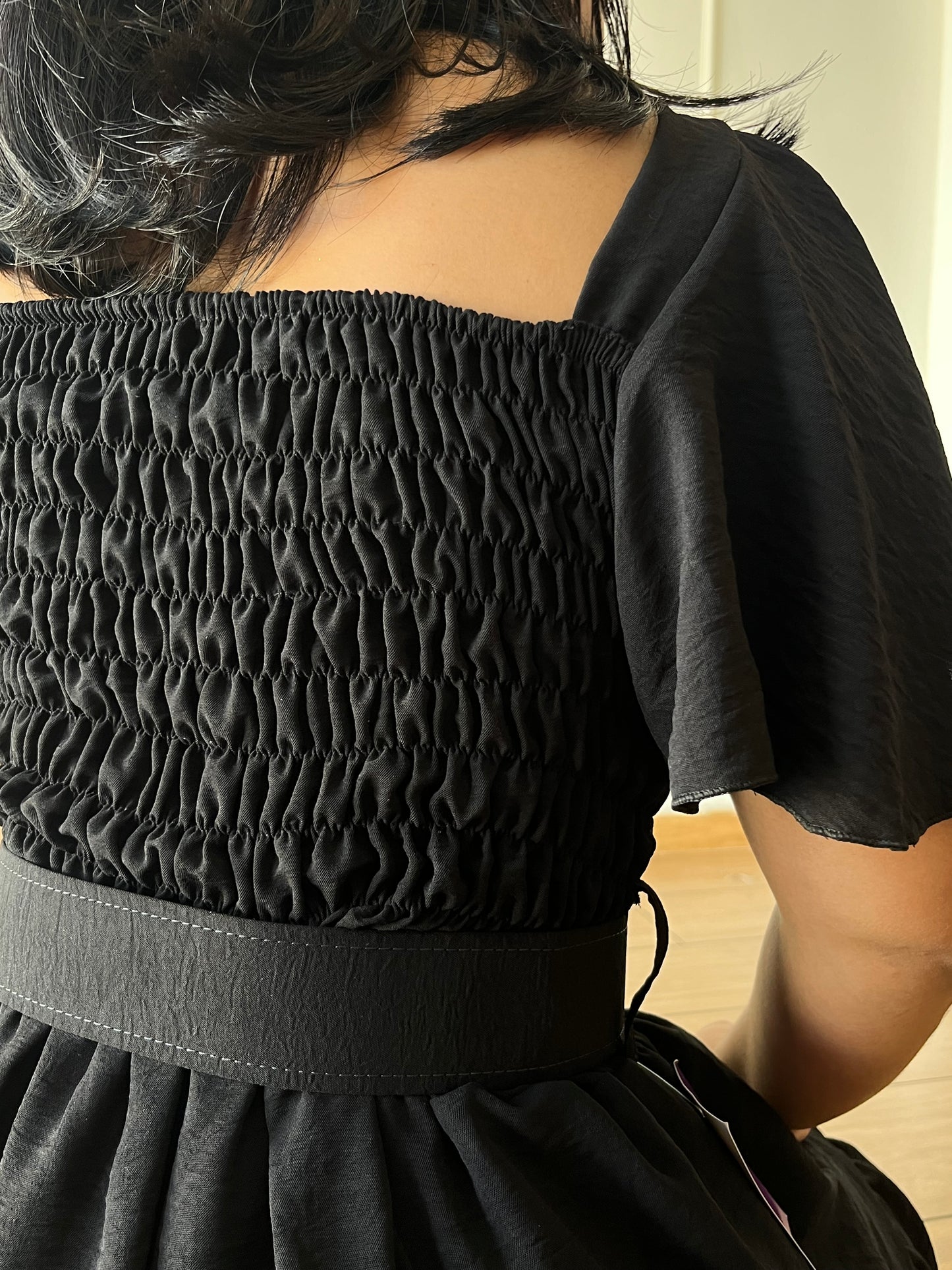 Vestido Curto com cinto